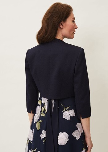 Phase Eight Karlee Textured Occasion Jackets Navy USA | 0738412-HA